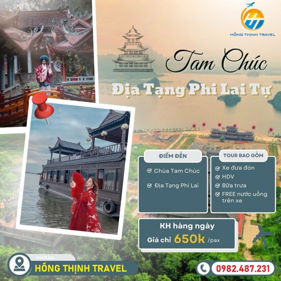 Chùa Tam Chúc - Địa Tạng Phi Lai (1 ngay)